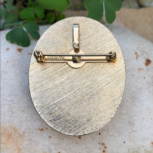 Vintage Sarah Coventry Orange/Pink Pendant/Brooch - Picture 2 of 12